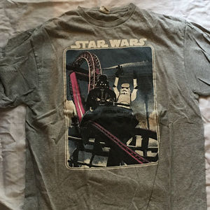Grey Men's Star Wars Graphic T-shirt. Worn Twice